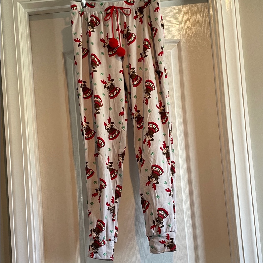 EUC Santa’s Treasures Pajama Bottoms